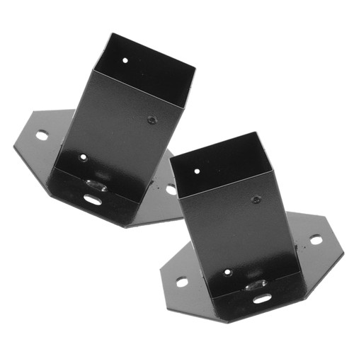 Housoutil 2pcs Wooden Stand Metal Brackets Metal Holder Wooden Playpen Metal Stand Railing Post Cover Deck Post Cover Post Base for Mailbox Post Bracket Fence Column Protector Pillar Square