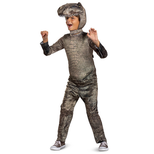 Disguise Jurassic World T-Rex Costume for Kids, Official Adaptive Jurassic World Costume Jumpsuit, Child Size Small (4-6)