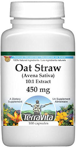 Extra Strength Oat Straw (Avena Sativa) 10:1 Extract - 450 mg (100 Capsules, ZIN: 514079)