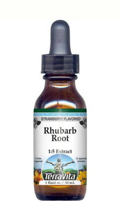 Rhubarb Root Glycerite Liquid Extract (1:5) - Strawberry Flavored (1 oz, ZIN: 513100) - 2 Pack Rhubarb Root Glycerite Liquid Extract (1:5) - Strawberry Flavored (1 oz, ZIN: 513100) - 2 Pack