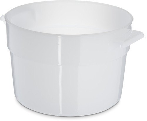 Carlisle FoodService Products 020002 Polyethylene Bains Marie Container, 2-Quart Capacity, 7-3/4" Diameter x 4.43" Height, White (Case of 12)
