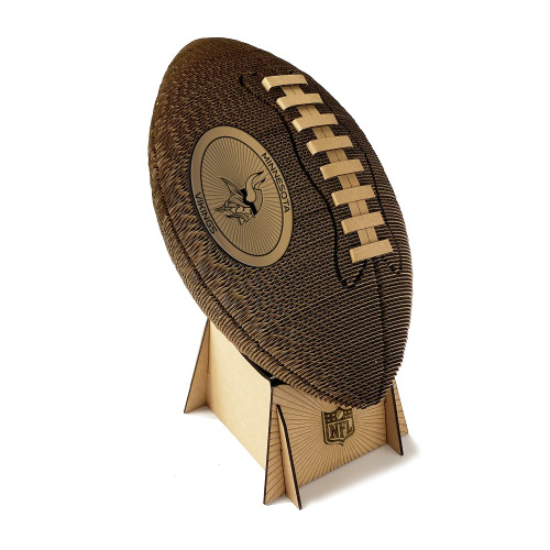 Littlearth Unisex-Adult NFL Minnesota Vikings Cardboard 3D Football, Team Color, One Size