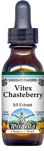 Vitex Chaste Tree Berry Glycerite Liquid Extract (1:5) - Chocolate Flavored (1 oz, ZIN: 513238) - 2 Pack