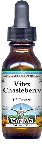 Vitex Chaste Tree Berry Glycerite Liquid Extract (1:5) - Vanilla Flavored (1 oz, ZIN: 513239) - 2 Pack