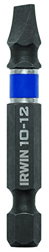 IRWIN Tools 1899808 Impact Performance Series Screwdriver Power Bits, 10-12 Slotted, 2-Inch Length, 2-Pack