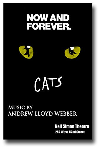 Concert Promoter Cats Poster Broadway Show Promo 11 x 17 Inches Simon