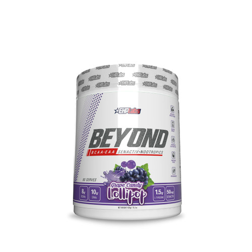 EHPlabs Beyond BCAA Powder Amino Acids Post Workout Recovery - BCAAs Essential Amino Acids EAA Supplements Powder - 10g Amino Acids Supplement for Muscle Recovery, 60 Servings (Grape Candy Lollipop) EHPlabs Beyond BCAA Powder Amino Acids Post Workout Recovery - BCAAs Essential Amino Acids EAA Supplements Powder - 10g Amino Acids Supplement for Muscle Recovery, 60 Servings (Grape Candy Lollipop)
