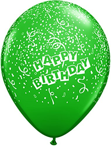 Pioneer Balloon Company Happy Birthday Confetti Latex Balloons (5 Pack), 11", Assorted