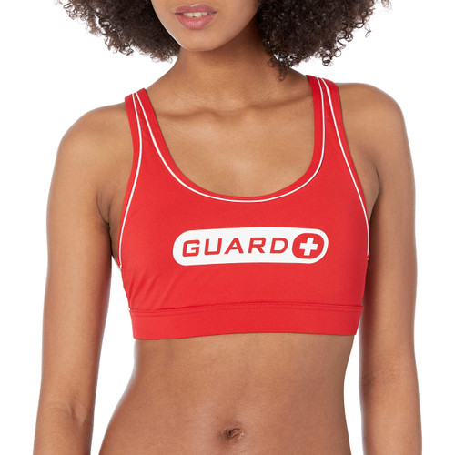 TYR Women's Standard Guard Lyn Racerback Swimsuit Top, Red, Medium