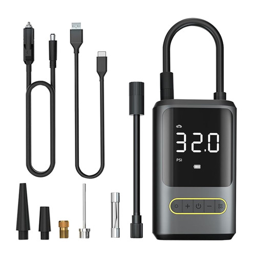 AICEL Tire Inflator Portable Air Compressor, Cordless Electric Air Pump for Car Tires, 150PSI Tire Inflator with LED Light Digital, Tire Pressure Gauge for Car SUV Bike Motorcycle Ball AICEL Tire Inflator Portable Air Compressor, Cordless Electric Air Pump for Car Tires, 150PSI Tire Inflator with LED Light Digital, Tire Pressure Gauge for Car SUV Bike Motorcycle Ball