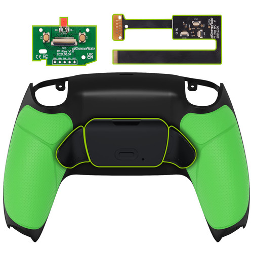 eXtremeRate Green Rubberized Grip Programable RISE 2.0 Remap Kit for PS5 Controller BDM 010 & BDM 020, Upgrade Board & Redesigned Back Shell & Back Buttons for PS5 Controller - Controller NOT Included