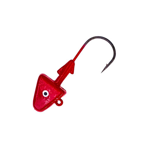 Shad Jig Heads 1-1/2 - Hook 5/0 Red 10 Packs 20 Pieces