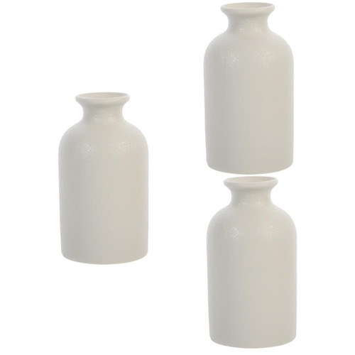 DECHOUS 3 Pcs Ceramic Decorative Vase Farmhouse Flower Vase Modern Flower Vase Farmhouses Ceramic Vase Art Rustic Table Decor Decoration Vase White Ceramics Ceramic Pot Office Dining Table