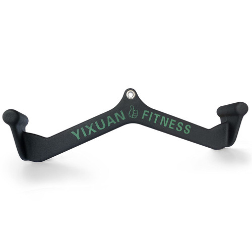YIXUAN FITNESS Thickened Steel Wide Grip Lat Pulldown Attachments V Bar, Close Grip Lat Pull Down Bar Double D Row Handle Tricep Press Down Bar Cable Machine Accessories, Gym Back Attachment