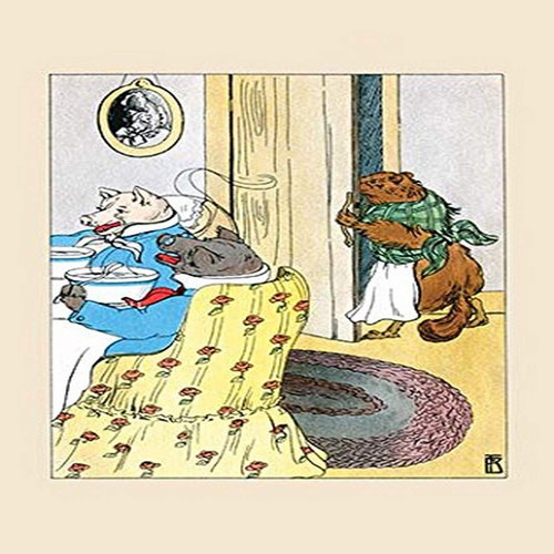 Buyenlarge 0-587-27263-5-G1827 'Pigs at a Meal' Giclee Fine Art Print, 18" x 27"