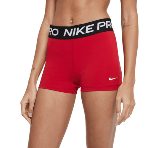 Nike Womens Pro 365 3" Training Shorts, Gym Red/Black/White, X-Small