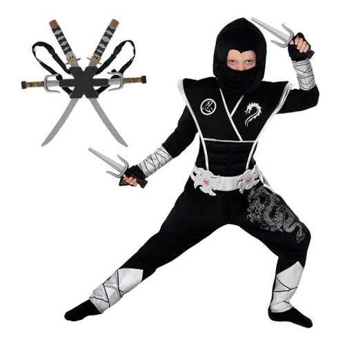 Morph - Boys Ninja Costume Kids - Ninja Costumes For Boys - Kids Ninja Outfit - Ninja Suit Ninja Kid Costume With Accessories - Ninja Costumes For Boys 4-6