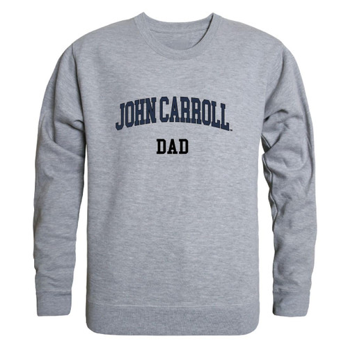 W Republic John Carroll University Blue Streaks Dad Fleece Crewneck Pullover Sweatshirt Heather Grey Large