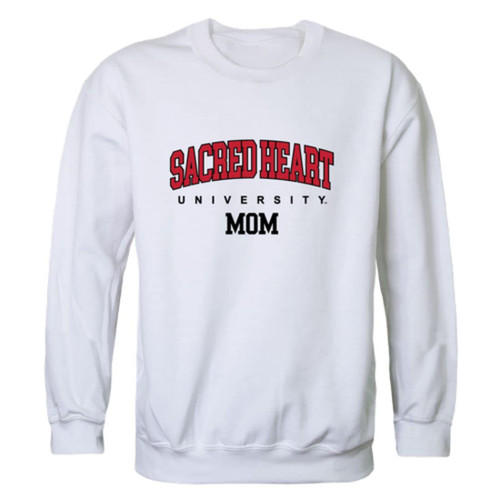 W Republic Sacred Heart University Pioneers Mom Fleece Crewneck Pullover Sweatshirt White Medium