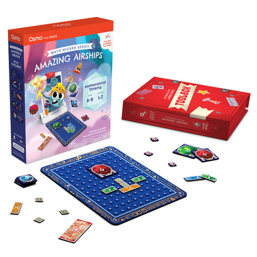 Osmo-Math Wizard and The Amazing Airships iPad & Fire Tablet-Ages 6-8/Grades 1-2-Mental Math Addition & Subtraction-Curriculum-Inspired-STEM Toy-Kids-Boys & Girls Base Required(Amazon Exclusive)