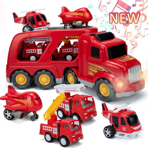 Fire Truck Toy for 3 4 5 6 Years Old Toddlers,Friction Powered Toddler Fire Truck with Sound & Light, Firetruck/Helicopter/Airplane, Christmas Birthday Gifts for Boys and Girls Fire Truck Toy for 3 4 5 6 Years Old Toddlers,Friction Powered Toddler Fire Truck with Sound & Light, Firetruck/Helicopter/Airplane, Christmas Birthday Gifts for Boys and Girls