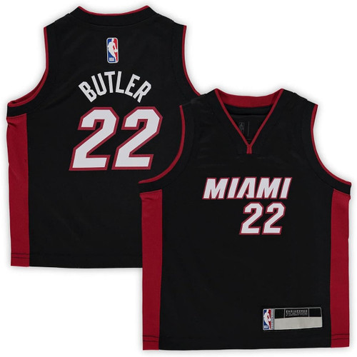 Jimmy Butler Miami Heat NBA Kids 4-7 Black Icon Edition Player Jersey (US, Numeric, 7, Regular)