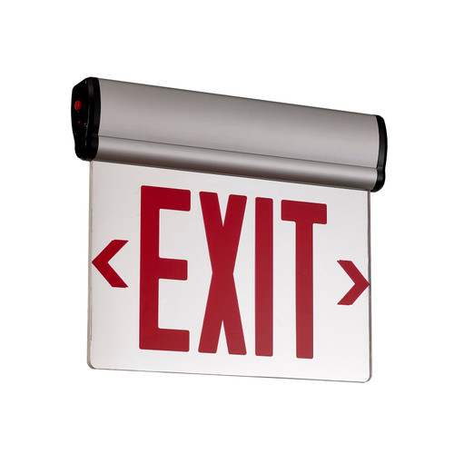 TANLUX Red Exit Signs for Business, Double Sides LED Edge Lit Exit Sign, UL 924, Hardwired Emergency Exit Lights with Battery Backup, Aluminum Housing with Rotating Acrylic Mirror Panel, AC 120/277V, 1 Pack