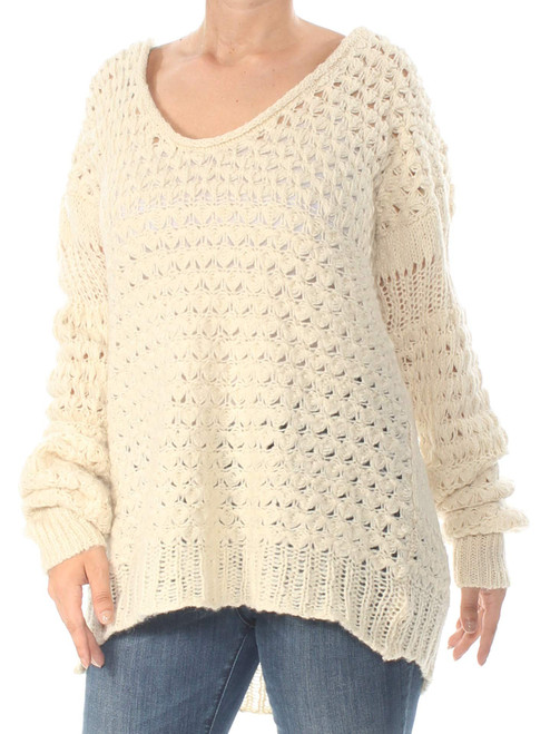 Free People Crashing Waves Pullover Cream SM (Women's 4-6)