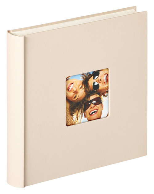 Walther Fun Book Bound Album for 100 White Pages, Textured Paper, Sand, 30 x 30 x 5 cm