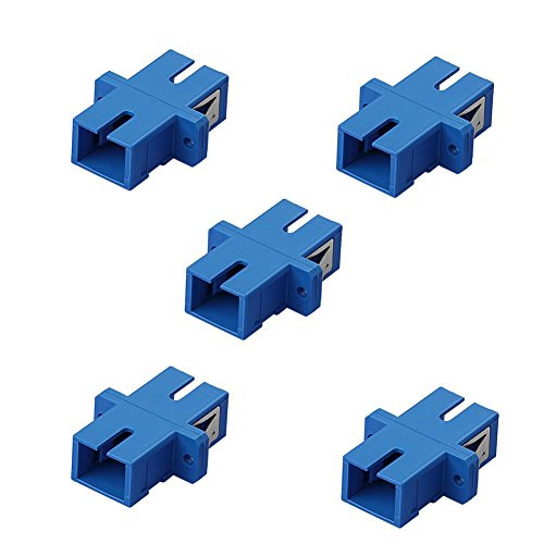 SIENOC 5 Packs SC-SC Multimode Duplex Optical Fiber Optic Cable Coupler Adapter Coupling