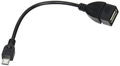 BlastCase Google Nexus 7 Tablet Micro USB Host OTG Cable - Micro USB B/Male to USB2.0 A/Female OTG Host Cable - Black