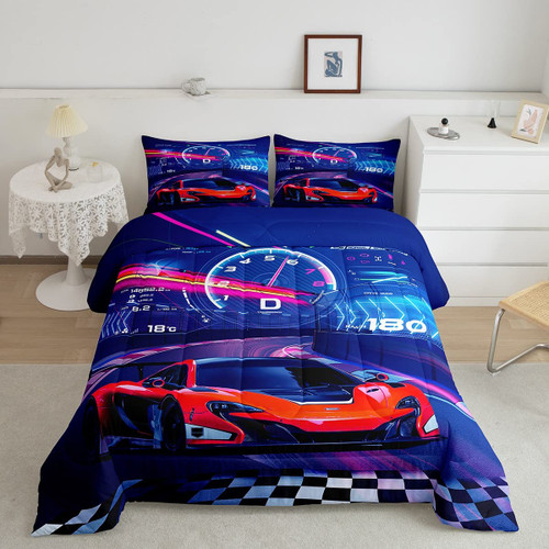 Feelyou Purple Red Race Car Comforter Set Boys Extreme Sports Car Bedding Set for Kids Boys Cool Car Comforter Car Sports Inner Fill Duvet Set 1 Comforter Set with 1 Pillowcase Twin Size Feelyou Purple Red Race Car Comforter Set Boys Extreme Sports Car Bedding Set for Kids Boys Cool Car Comforter Car Sports Inner Fill Duvet Set 1 Comforter Set with 1 Pillowcase Twin Size