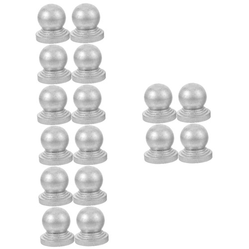 UKCOCO 16 Pcs Column Wraps for Porch Fence Post Finials Corridors Post Caps Fence Post Tops Iron Caps for Fence Iron Fence Cover Deck Decorations Column Iron Cover Component Wrought Iron