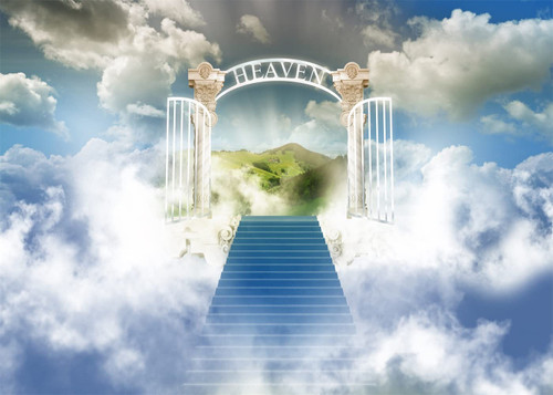 BELECO 10x8ft Fabric Heaven Backdrop Paradise Gate Sky Stairway to Heaven Photography Backdrop for Heaven Sent Baby Shower Baptism Banner Easter Photo Background Church Photo Booth Props BELECO 10x8ft Fabric Heaven Backdrop Paradise Gate Sky Stairway to Heaven Photography Backdrop for Heaven Sent Baby Shower Baptism Banner Easter Photo Background Church Photo Booth Props