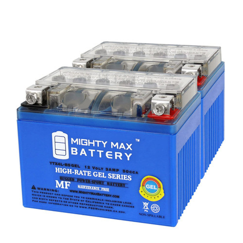 Mighty Max Battery YTX4L-BSGEL 12V 3AH GEL Replacement Battery compatible with Aeon 50 90 100 Benzai ATV - 2 Pack