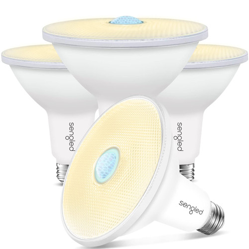 Sengled Outdoor Flood Light Bulbs Motion Activated, Motion Sensor Light Bulbs, PAR38 Led Porch Lights with Dusk to Dawn Sensor, Waterproof, 3000K Warm White, 1500LM, 4 Pack Sengled Outdoor Flood Light Bulbs Motion Activated, Motion Sensor Light Bulbs, PAR38 Led Porch Lights with Dusk to Dawn Sensor, Waterproof, 3000K Warm White, 1500LM, 4 Pack