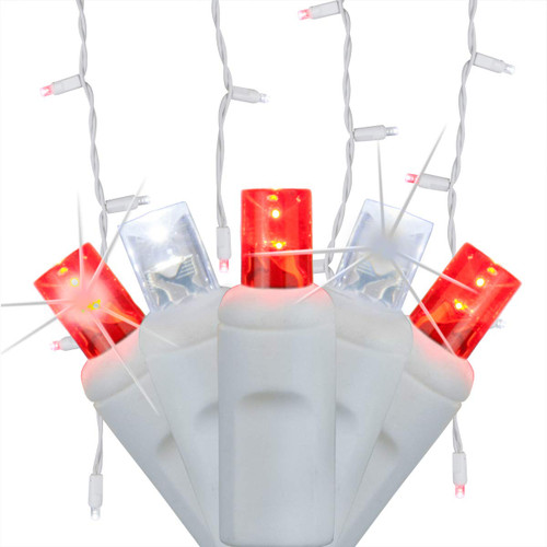 SoftTwinkle Pulsing Twinkle LED Icicle Lights LED Icicle Twinkling Lights, Slow Twinkling Lights on White Wire (70 Lights, 7.5 Ft, Red/Cool White) SoftTwinkle Pulsing Twinkle LED Icicle Lights LED Icicle Twinkling Lights, Slow Twinkling Lights on White Wire (70 Lights, 7.5 Ft, Red/Cool White)