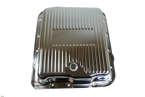 Compatible/Replacement for Chevy/GM 700R4-4L60E-4L65E Steel Transmission Pan - Chrome