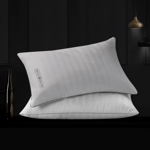 Hotel Grand Feather 100% Cotton Size Set of 2 Pack Home Decoration Bed Pillows for Back/Side Sleeper,20"x36", King (U.S. Standard), White 2 Count
