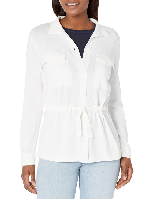 NIC+ZOE Women's Plus Size Vital Jacket, Paper White, 2X