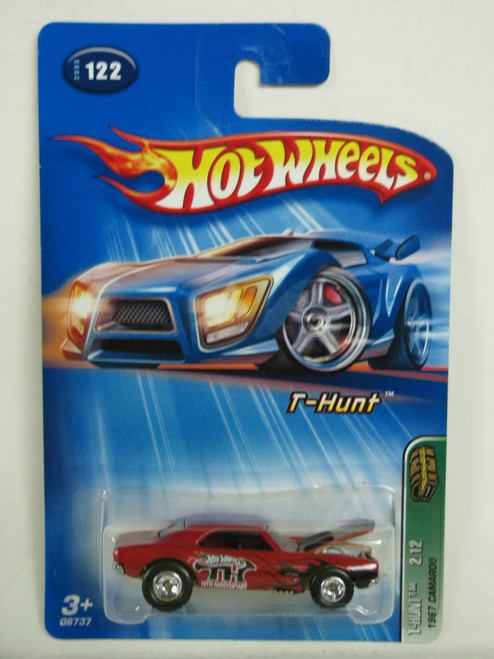 Mattel Hot Wheels 2005 Treasure Hunt Red 1967 Chevy Camaro 2/12 1:64 Scale Collectible Die Cast Car #122
