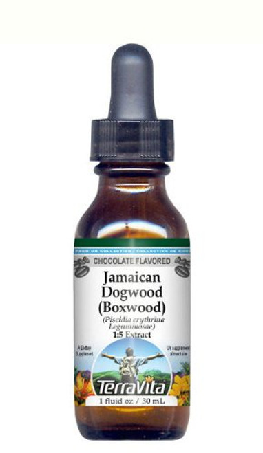 Jamaican Dogwood Glycerite Liquid Extract (1:5) - Chocolate Flavored (1 oz, ZIN: 513226) - 3 Pack Jamaican Dogwood Glycerite Liquid Extract (1:5) - Chocolate Flavored (1 oz, ZIN: 513226) - 3 Pack