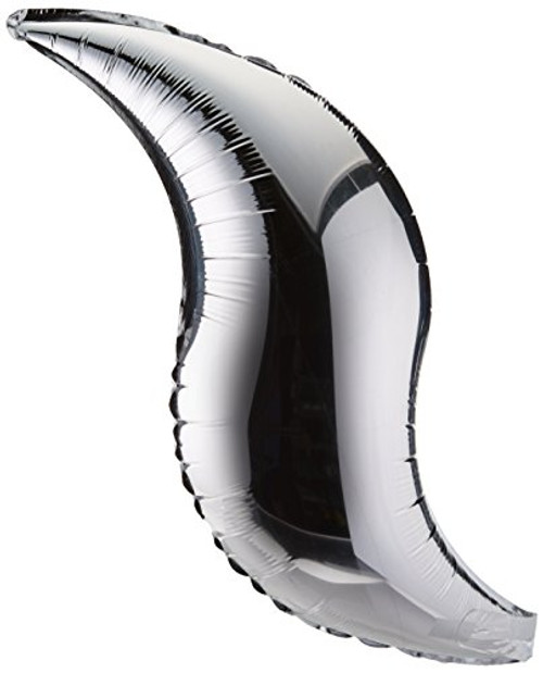 Anagram International Curve Foil-Flat-Balloon, 28", Silver Anagram International Curve Foil-Flat-Balloon, 28", Silver
