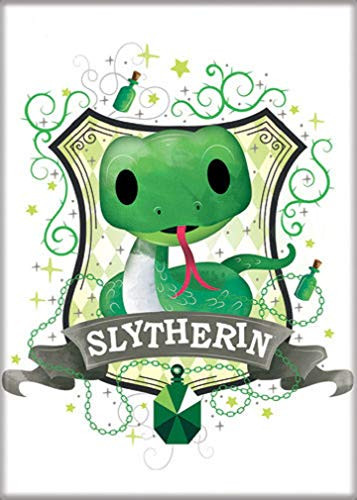 Ata-Boy Harry Potter Charms 2 Slytherin Crest 2.5" x 3.5" Magnet for Refrigerators and Lockers