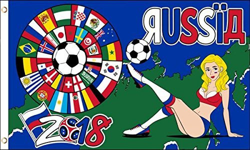 World Cup 2018 (Girl) Flag 3x5ft Poly