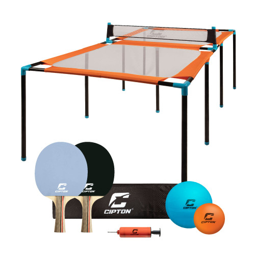 Cipton Slam Pong, Mix Your Favorite Game Slam Ball and Table Tennis, 2 Table Tennis Rackets,1 Slam Ball and 1 Mini Slam Pong Ball, Outdoor Games for Adults and Family, Lawn, Backyard, and Yard Games