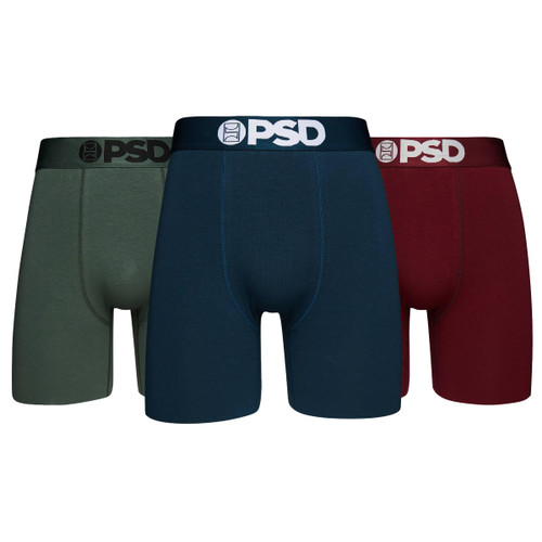 PSD Men's Cotton 3-Pack-Drk Tns Boxer Briefs, Multi, XL