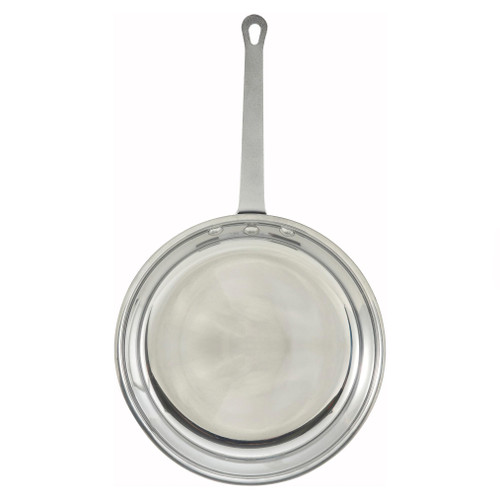 Winware 14 Inch Aluminum Fry Pan in Mirror Finish