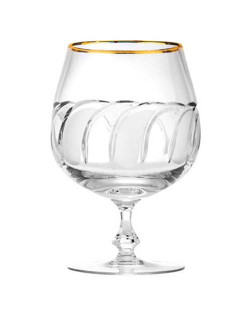 Neman 13 oz Brandy Snifter Glass, Elegant Brandy Tasting Glasses, Premium Quality Hand-Cut Crystal Glass Set, 6EA/SET