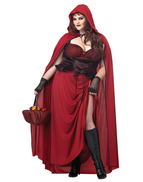 Plus Size Dark Red Riding Hood Costume 3X